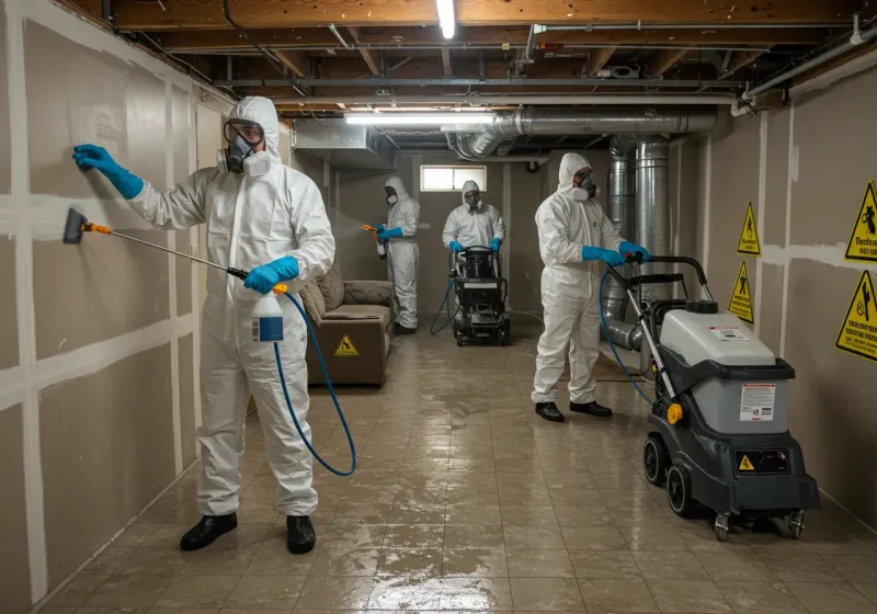 Basement Moisture Removal and Structural Drying process in Kokomo, IN